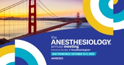 American Society of Anesthesiologists Annual Meeting banner, October 13-17, in San Francisco, CA
