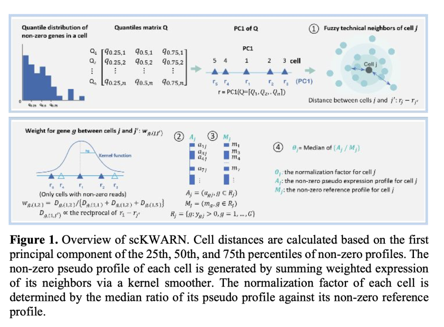 Figure 1: Overview of scKWARN (diagrams)