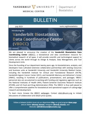 front page of July 2023 bulletin - VBDCC announcement
