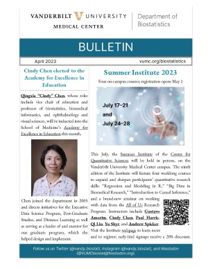 Front cover of April 2023 bulletin