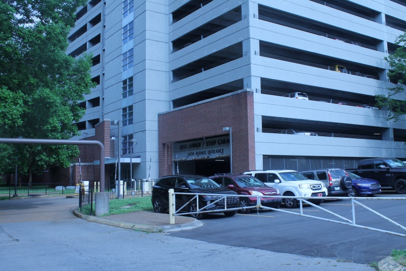 24th Avenue entrance to 25th Avenue Staff Garage