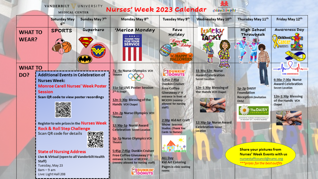 2023 Nurses Week Calendar