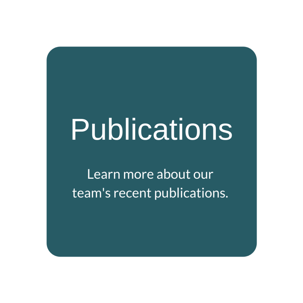 Dark teal background with white text reads: "Publications"