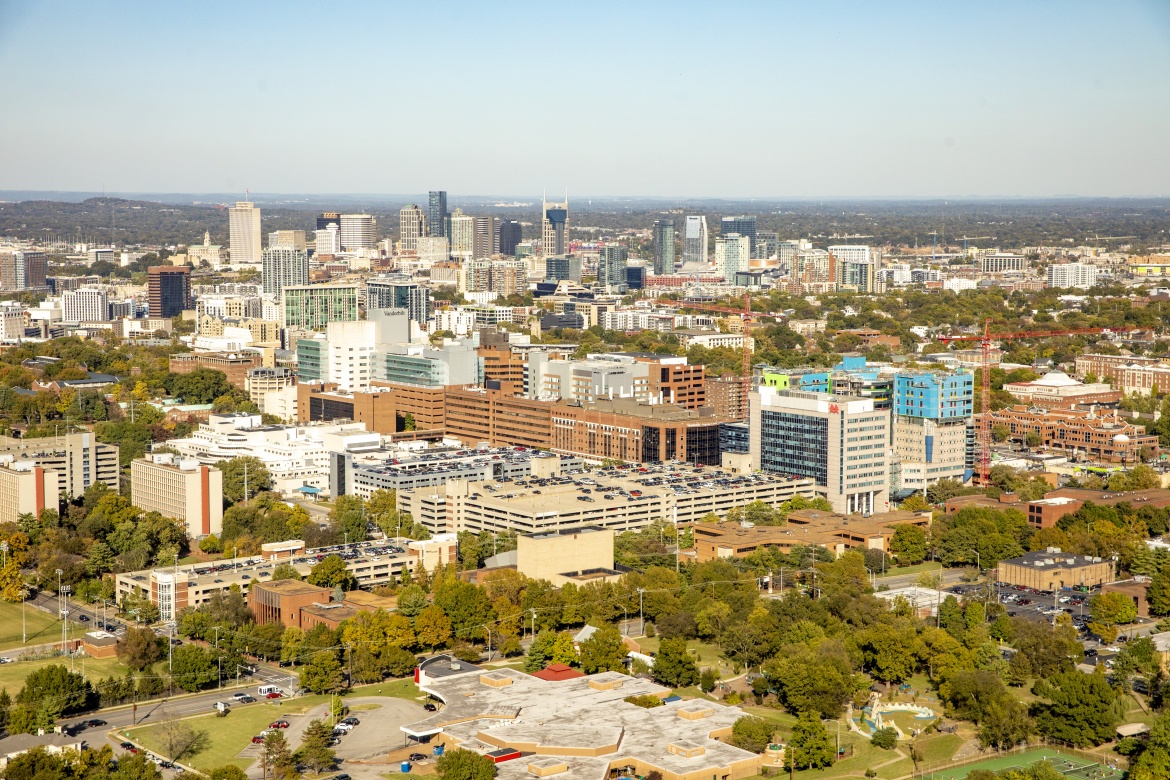 Aerial view of VUMC