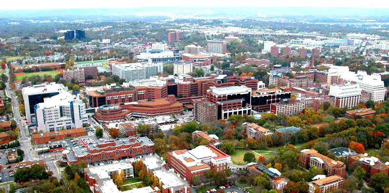 aerial view of VUMC