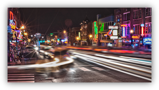 Broadway at night