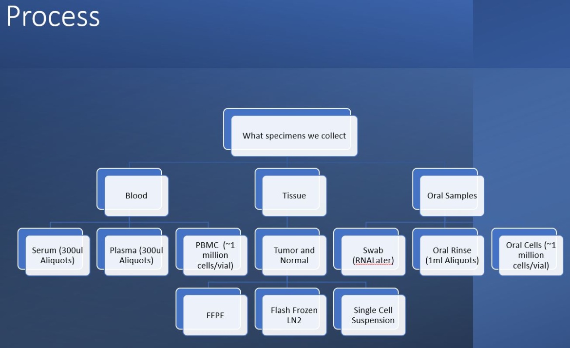 Process for collecting specimens