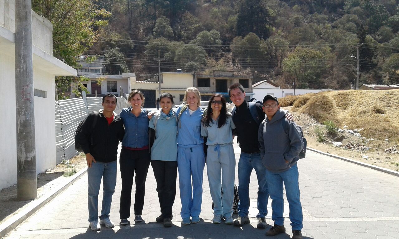 Guatemala - Christina Marmol, MD candidate, with American volunteers and Guatemalan medical students who staff Primeros Pasos clinic..JPG