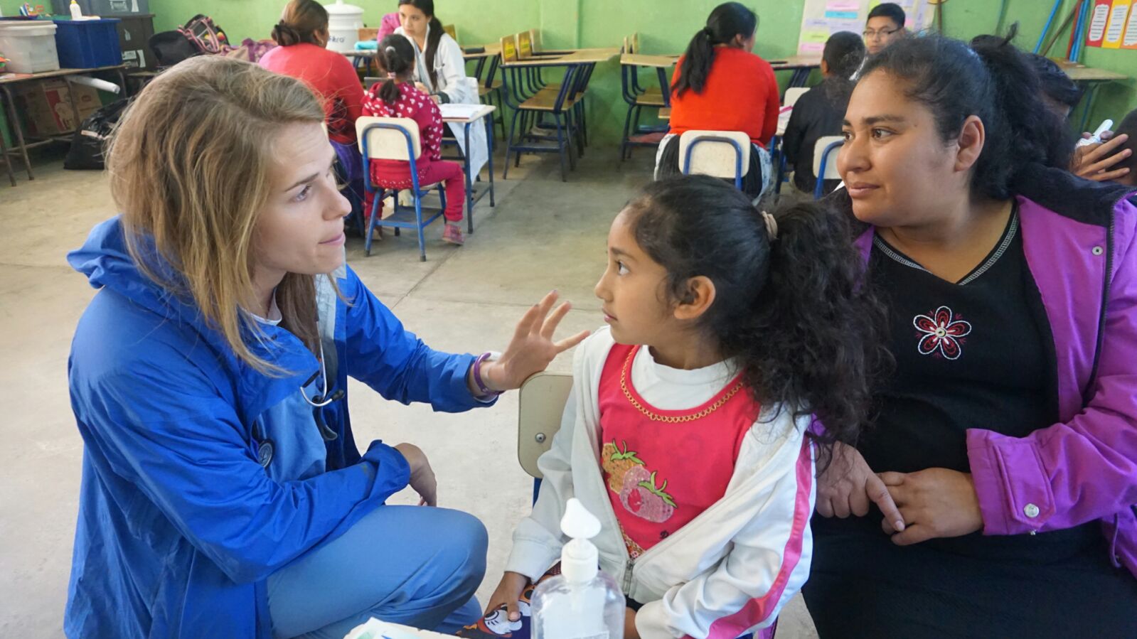 Guatemala - Christina Marmol, MD candidate, working in a mobile clinic at the public school in the Bella Vista community.JPG