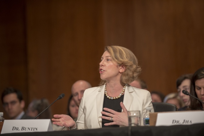 Melinda Buntin appears before the Senate HELP committee, June 2018.