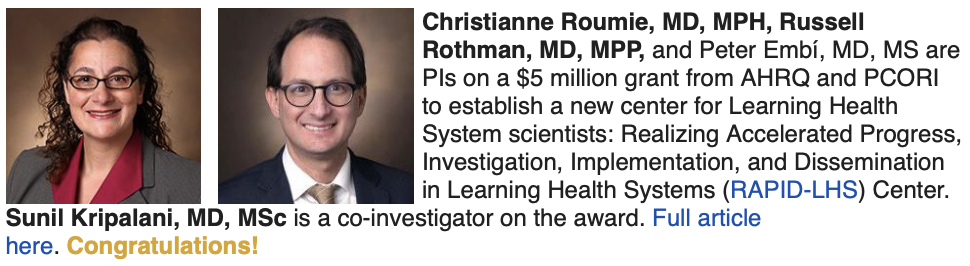 Christianne Roumie and Russel Rothman Accolade