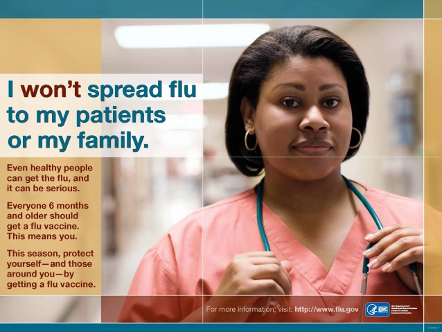 Healthcare poster regarding influenza