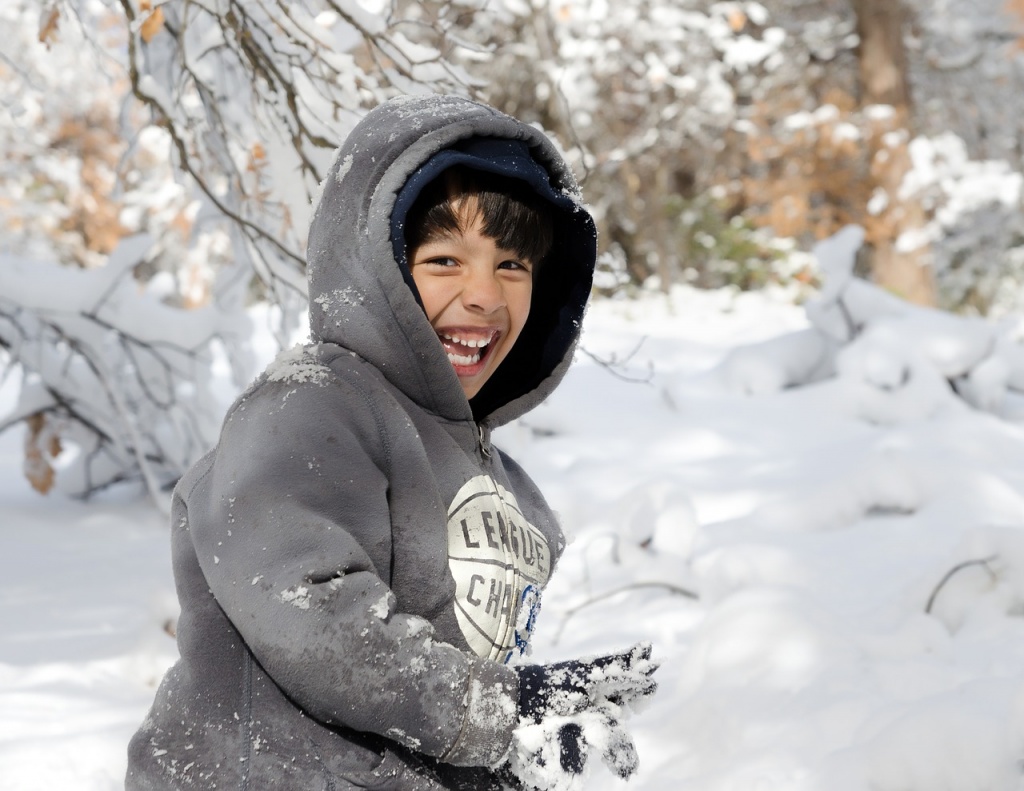 boy in the snow