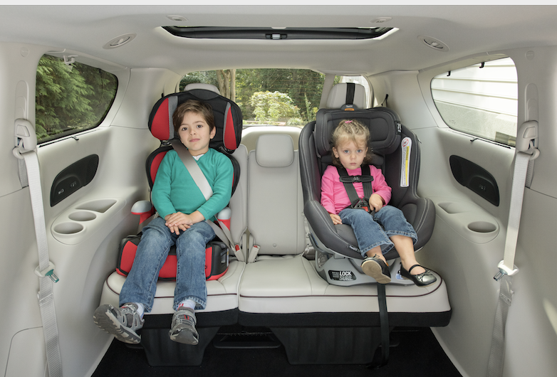 two children in car seats