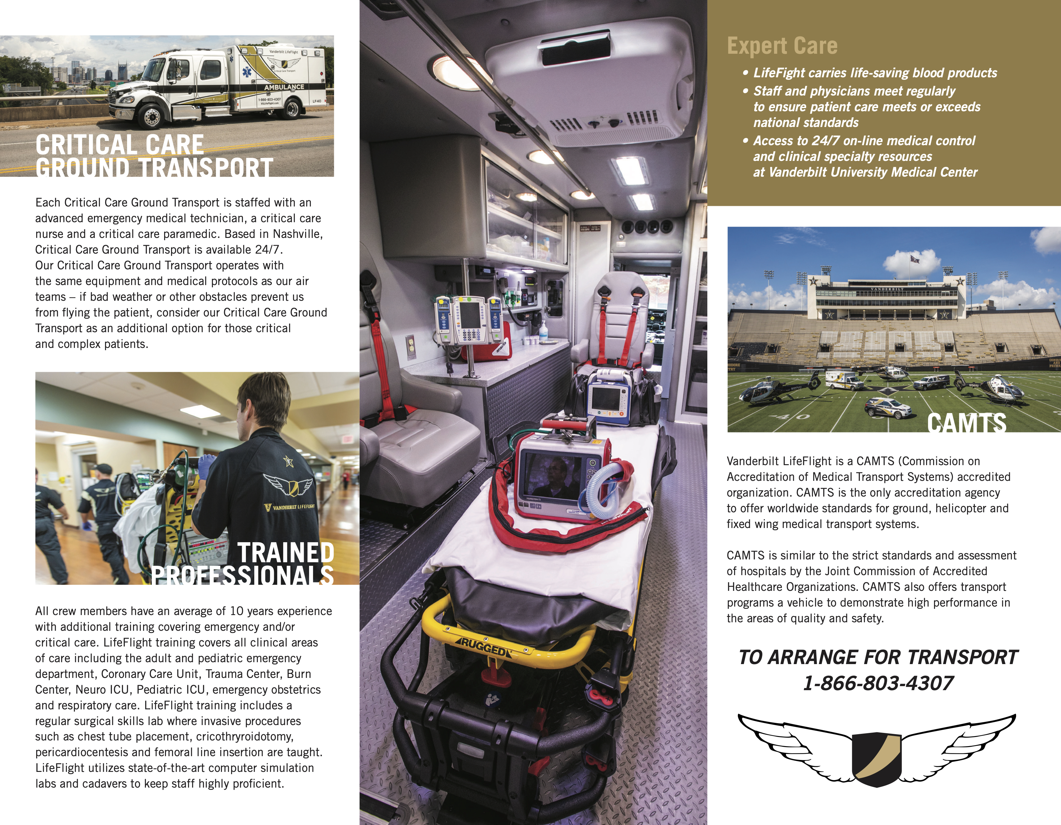 Critical Care Ground Brochure Interior