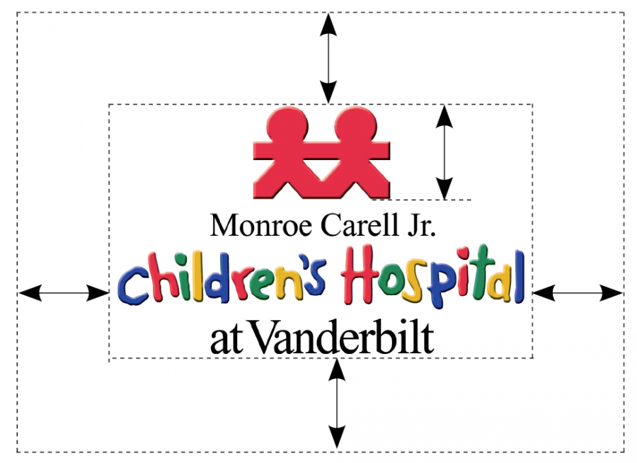 Children's Hospital logo with clear space guidelines