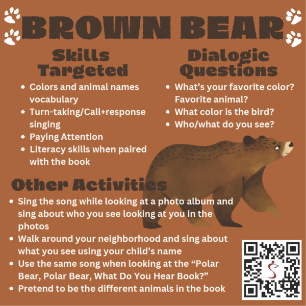 "Brown Bear" song card