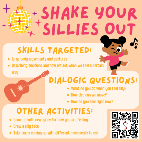 "Shake Your Sillies Out" song card