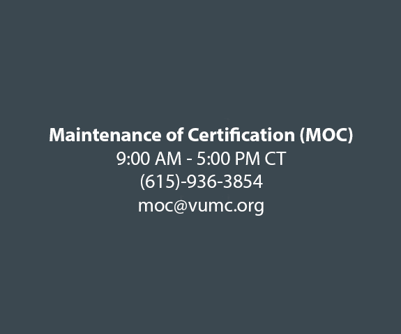Maintenance of Certification link