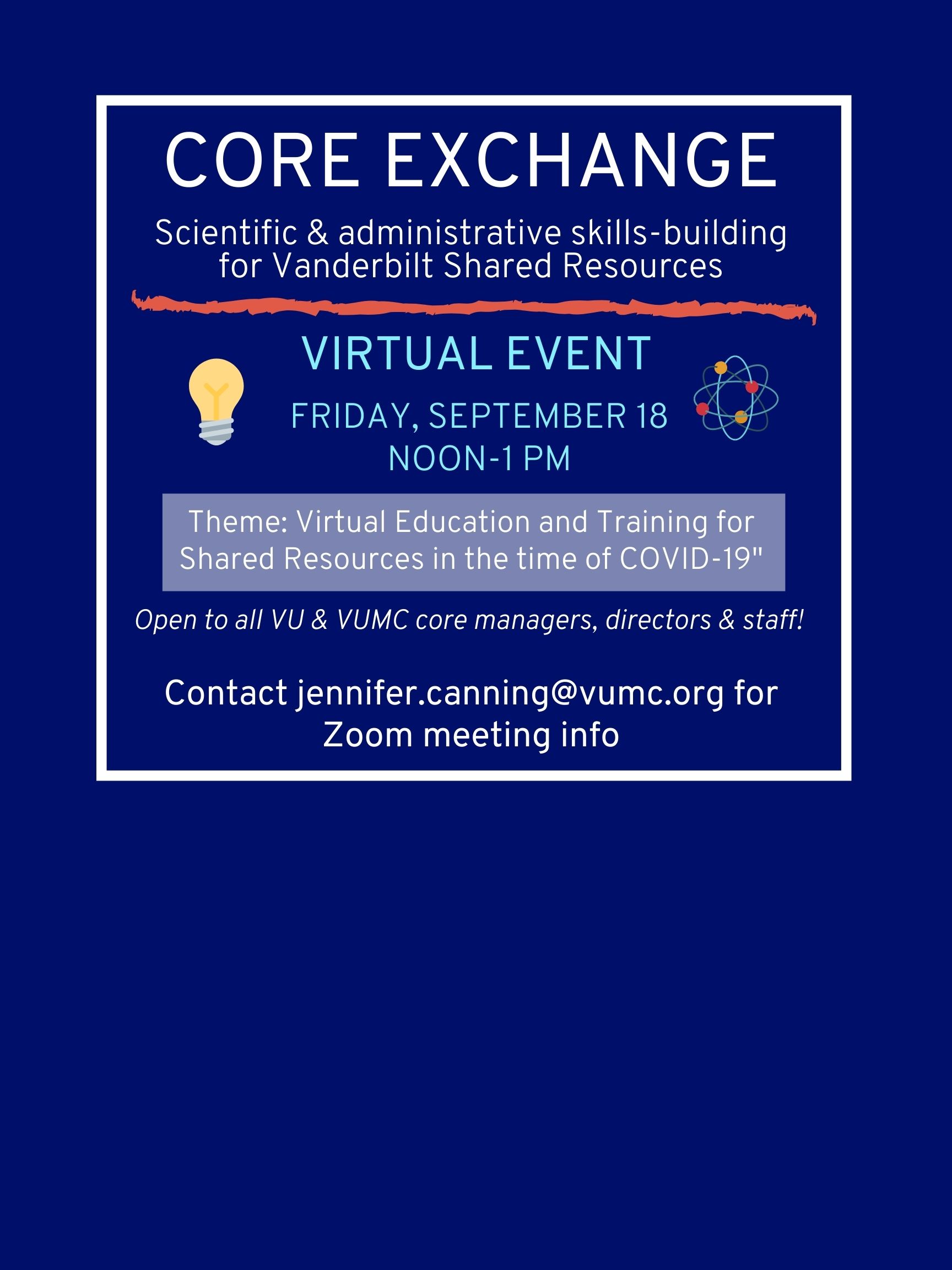 September 18,2020 Core Exchange Event Flyer