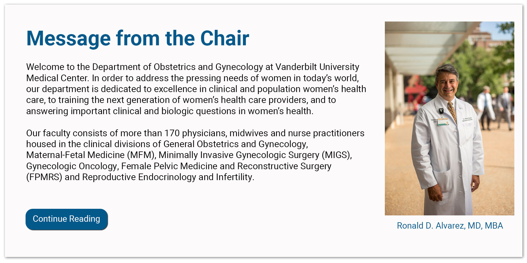 Welcome from the Chair