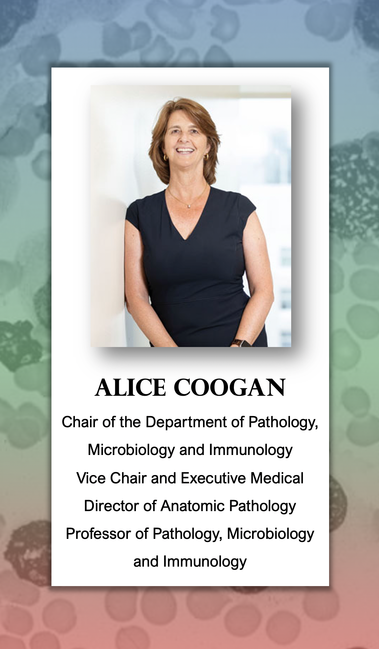 Alice Coogan - Department Interim Chair