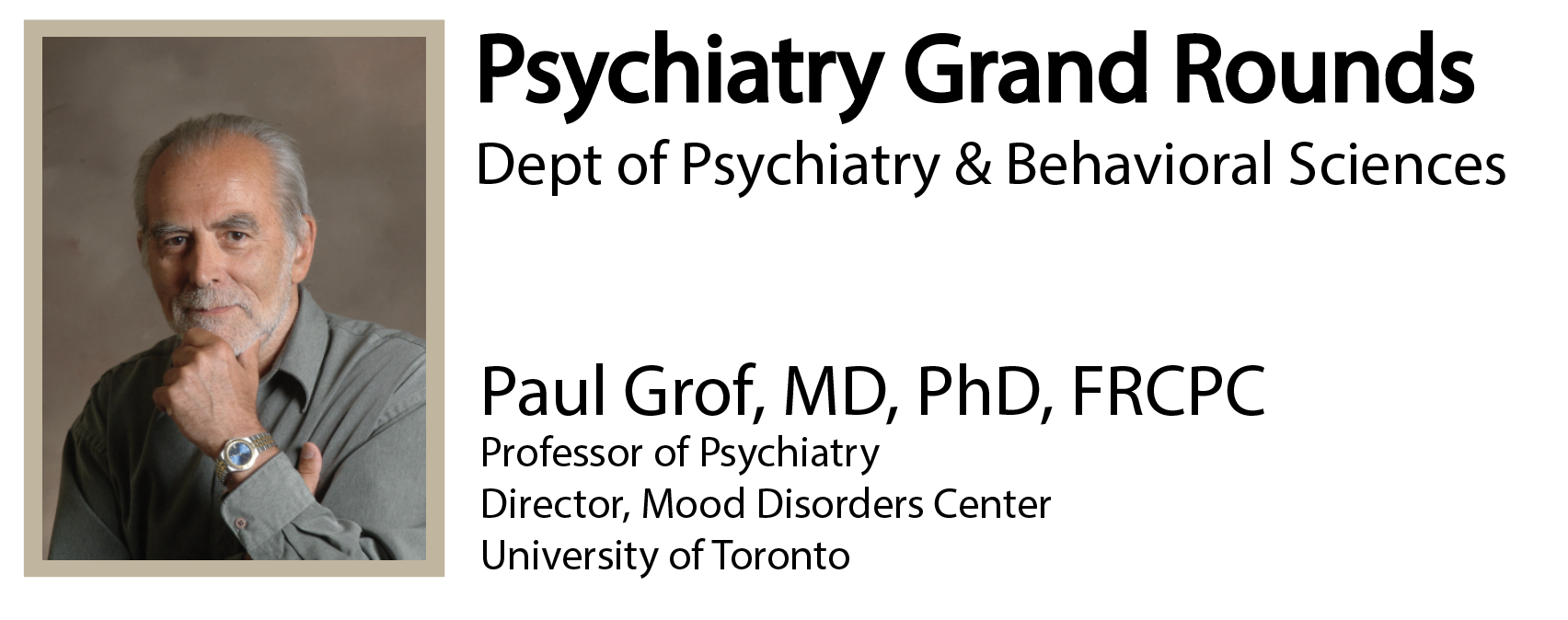 Paul Grof, MD, PhD