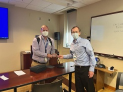 Dr. Tim Sterling receives award from Director Jason Cummins of the Tennessee Departments of Health