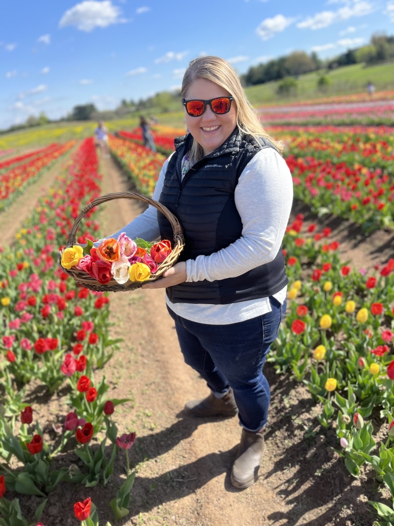 Kimberly with flowers