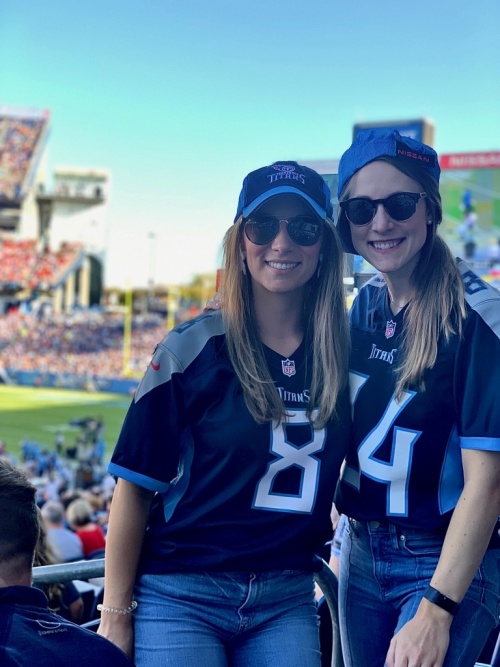 Marybeth at the titans game