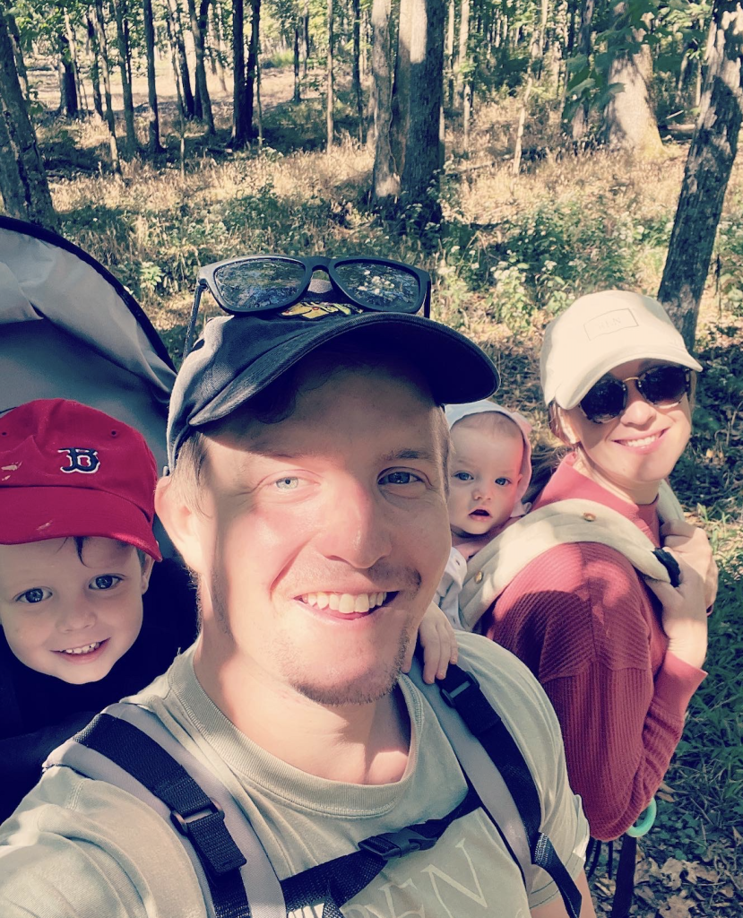 Brendan and family on hike