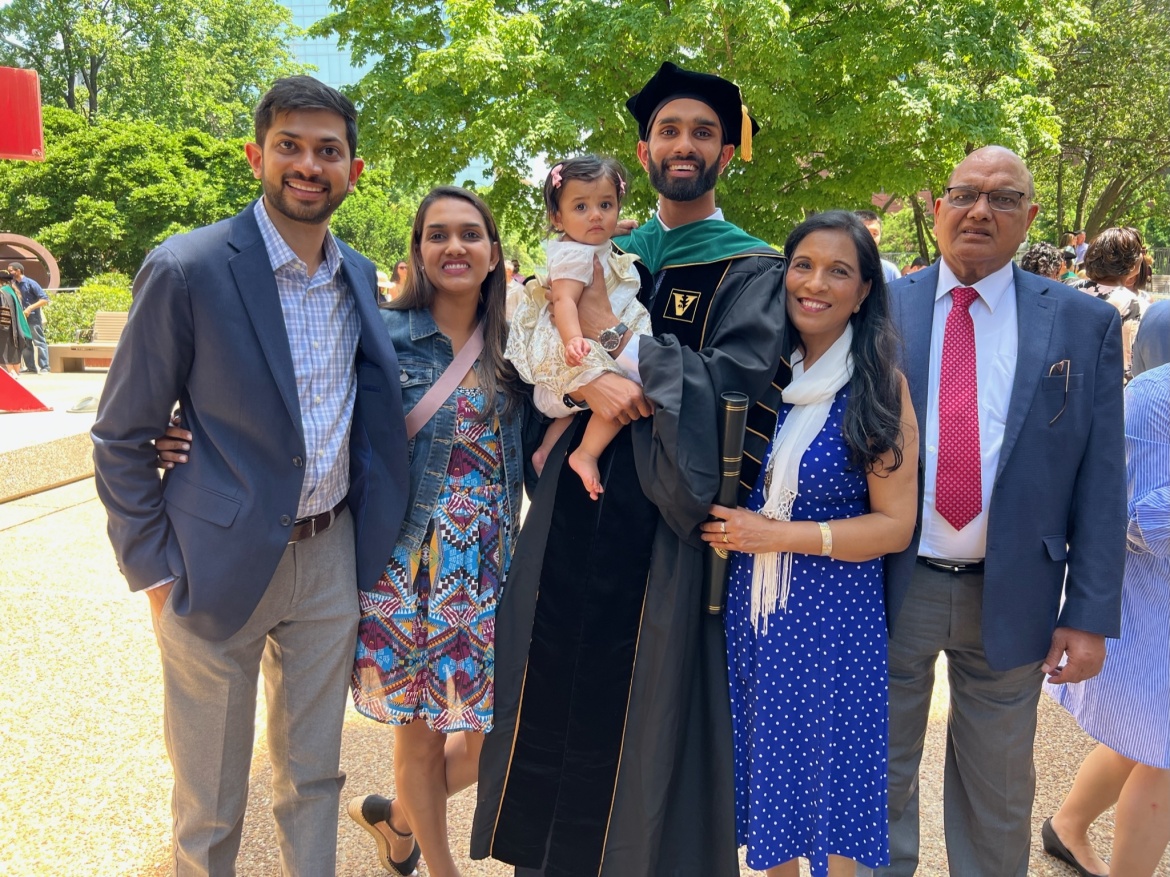 Veerain with family at graduation