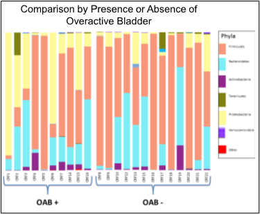 Pilot project data comparing genitourinary microbiome in women with and without OAB