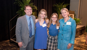 Dr. Matt Freiberg and Dr. Hilary Tindle pictured with family