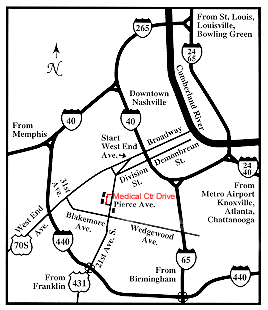 Map to VUMC