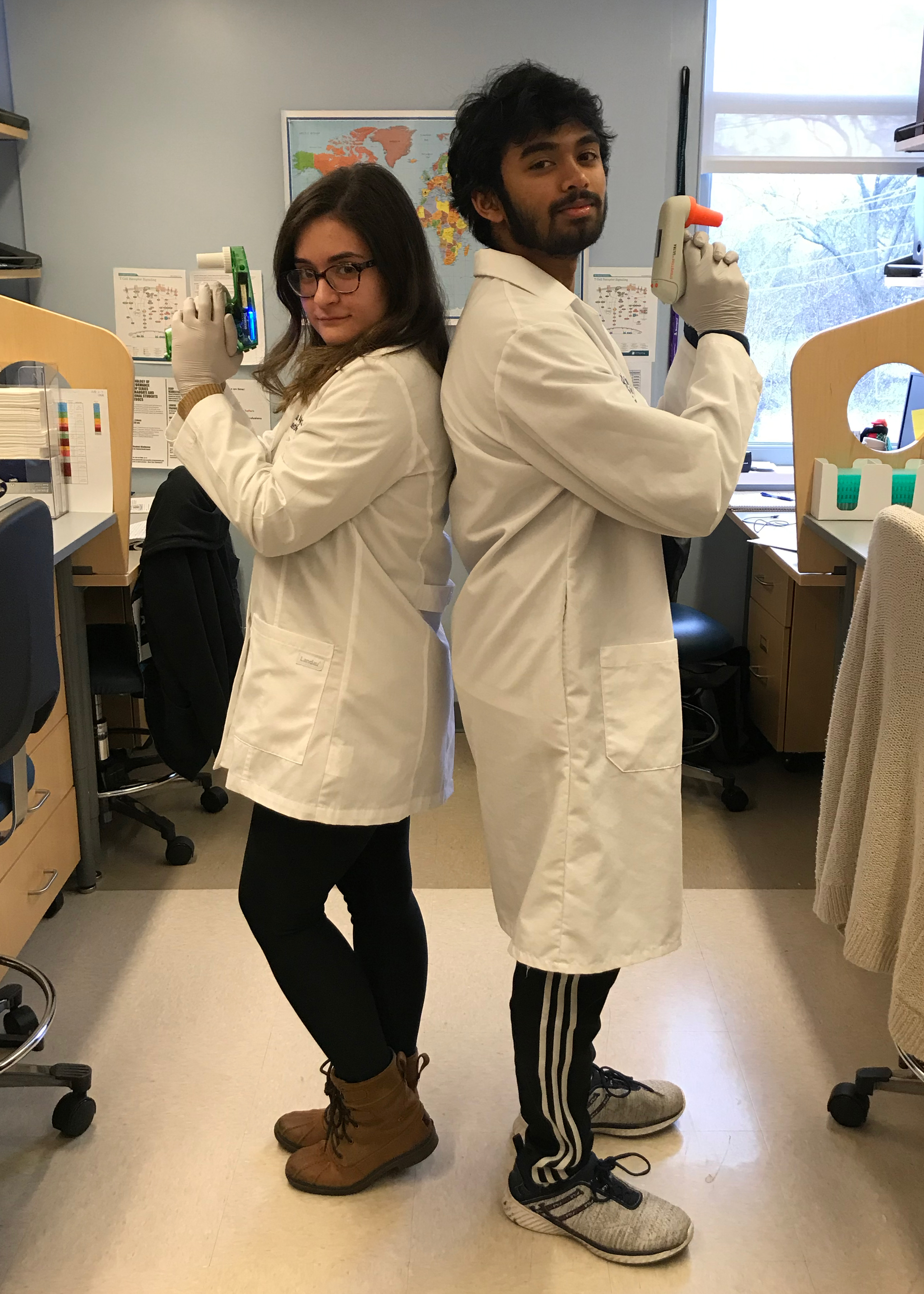 Sreekar Miriyala and Minna Apostolova, Undergraduate Research Students in Philip Lab
