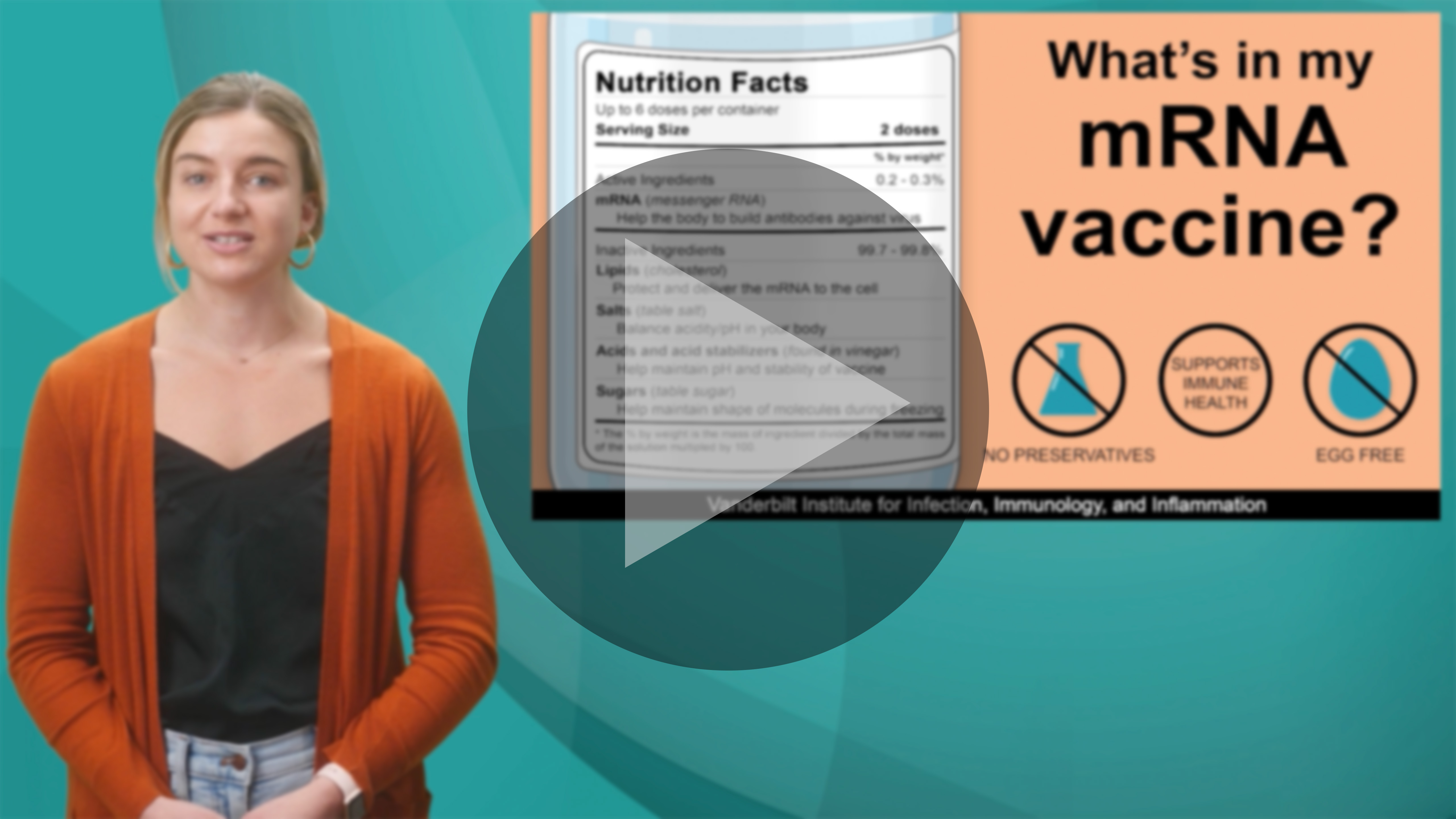 What's in my mRNA Vaccine? Explainer Video. By Taylor Engdahl